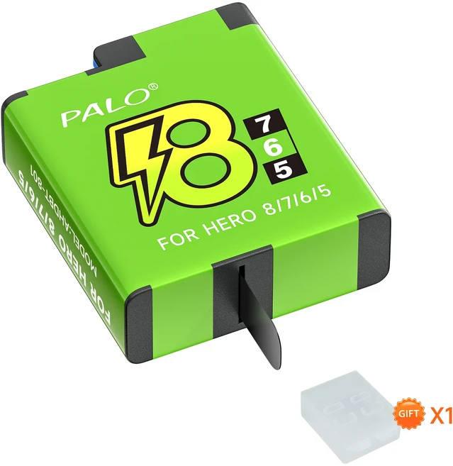 GoPro 8 7 Hero 6 5 배터리 팩 + 3 슬롯 LED 유형 C 충전 카드 보관함 Go 1800mAh 카메라 Bateria, 08 1 PCS Battery, 01 China Mainland