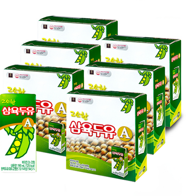 삼육두유 고소한맛A 두유, 190ml, 96개