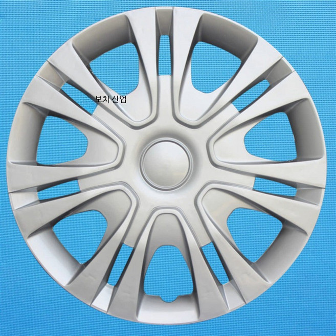 자동차 휠커버 휠캡 튜닝용 플라스틱 커버 탈착 호환 14인치 15인치, 15인치 실버, 1개