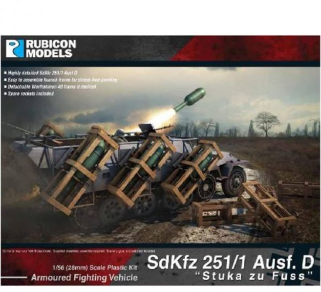 11460905 포병 탱크 프라모델 장갑차 밀리터리 루비콘 모델즈 RUBICON MODELS 1/56 SdKfz 251D형 그랜드 스투카 RB0020, 11460905 포병 탱크 프라모델 장갑차 밀리터리 루