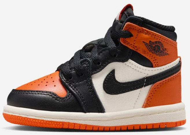 나이키 조던 아동 어린이 초등 일상화 스니커즈 운동화 에어 쿠션 푹신한 1 레트로 하이 OG 쉐터드 백보드