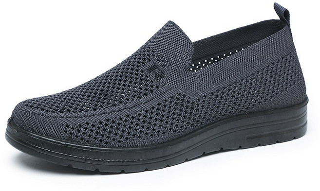 남성용 메쉬 슬립온 발편한 경량 통기성 스니커즈 여름 니트 메쉬 컴포트화 망사 단화 남성 런닝화 워킹화