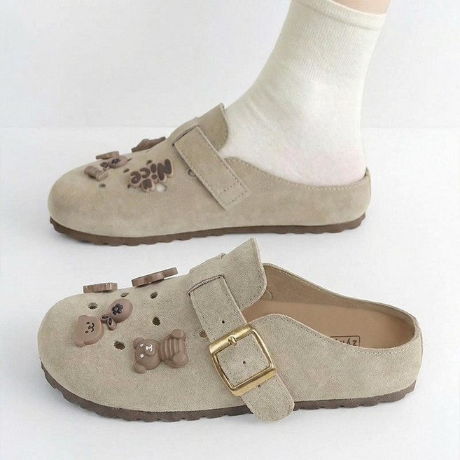 Modern Fashion 여성 귀여운 파츠 사계절 뮬 슬리퍼 X119