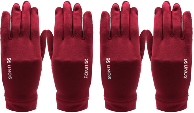 우노스 이지웜 스마트 스판 장갑, 빨강색, 2개