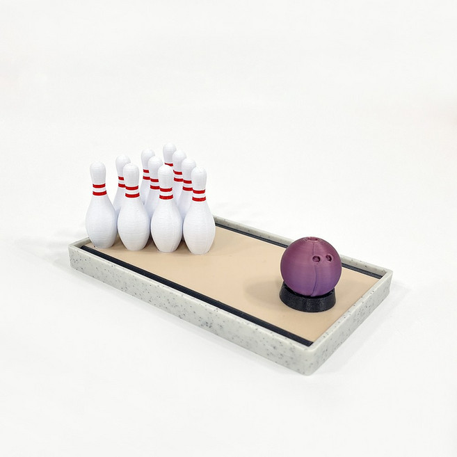 마마캣츠 MMC 스포츠 미니어처 볼링 세트 납골당 꾸미기 추모 인테리어 장식 소품, 볼링세트, 1개, 단품
