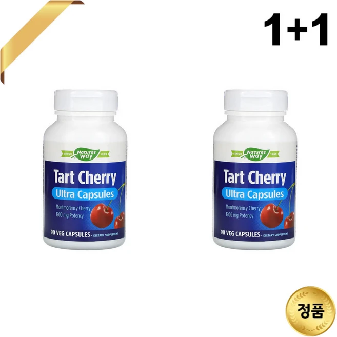 1+1 네이처스웨이 타트 체리 1200mg 90 베지 캡슐 타르트 폴리페놀 안토시아닌, 90정 - 쿠팡