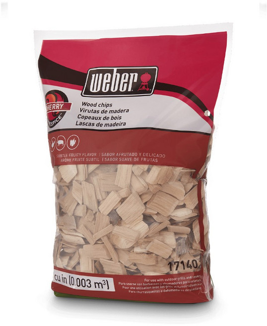 Weber 스모커 사과향 우드 천연나무 히코리 훈연나무칩 박스 700g 훈제 정크, 체리 맛, 1개