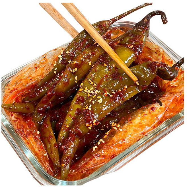 농가살리기 입맛 돌게하는 매콤 알싸한 삭힌 고추김치 보통맛, 500g, 1개