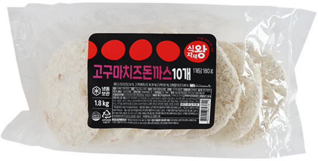식자재왕 고구마 치즈 등심 돈까스 1.8kg (180g x 10개), 1개