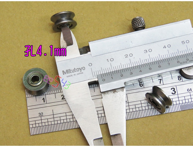 V413 V312 培林V624ZZ 圓形軌道三角凹槽走線滑輪滑軌 XY軸, V孔4*外13*厚6, 1個