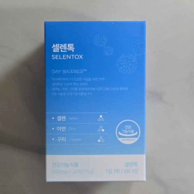 데이배리어 셀렌톡 500mg x 30정, 1박스