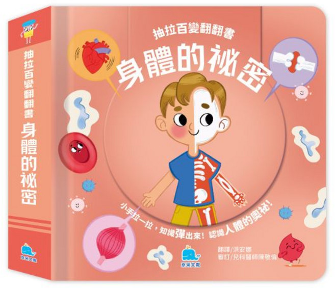 京采文教 抽拉百變翻翻書：身體的祕密