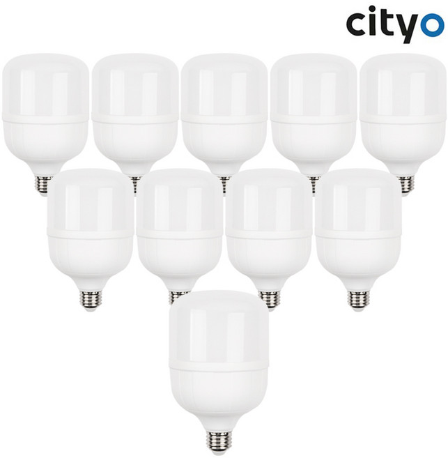 씨티오 LED 크림벌브 40W E26, 주광색, 10개