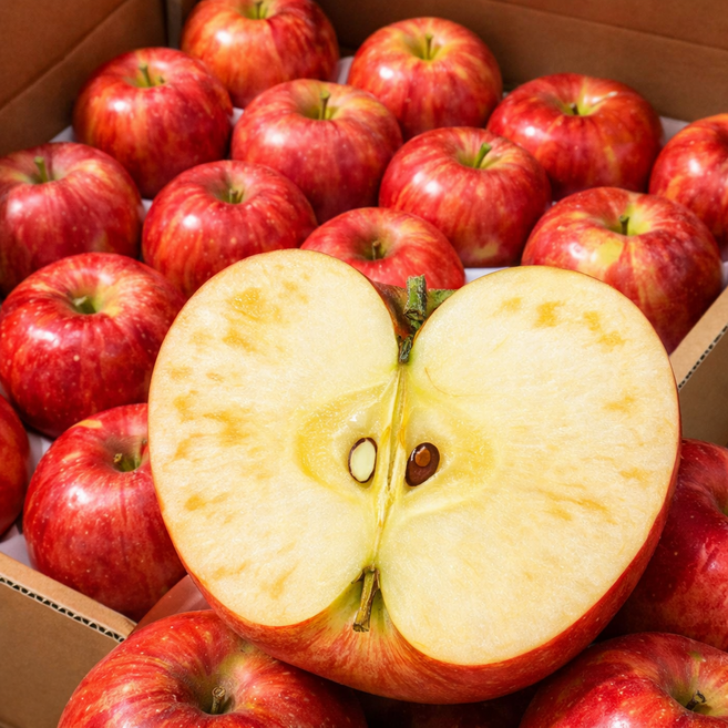 [재고떨이중] 1+1 의성 꿀로만든 아삭상큼 햇 부사 사과 5KG (합 10키로 발송) 대과, 1박스, 10KG