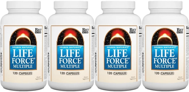 Source Naturals 소스내추럴스 라이프 포스 멀티플 캡슐, 120정, 4개 - 쿠팡
