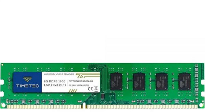 Timetec 16GB KIT(2x8GB) DDR3L / DDR3 1600MHz (DDR3L-1600) PC3L-12800 PC3-12800 Non-ECC 언버퍼드 1.35V/, DDR3 8GB, 1개