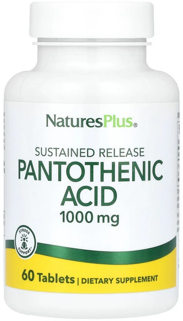 네이쳐스 플러스 서스테인드 릴리즈 판토텐산 1000 mg 60 타블렛, 1개, 60정 - 쿠팡