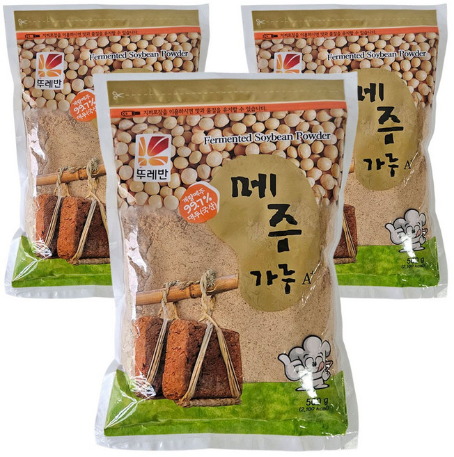 뚜레반 메주가루 500g, 3개, 1kg
