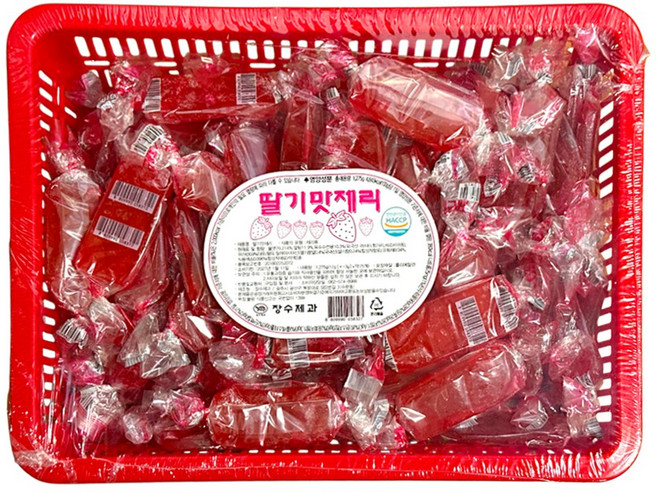장수 딸기맛 제리 1275g 옛날젤리, 1.275kg, 1개