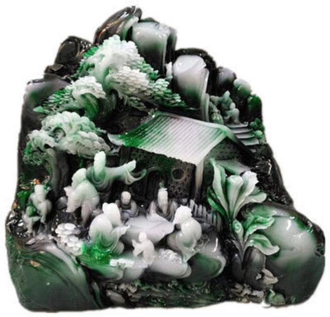 天然原石仿古閤傢歡擺件 芙蓉石仿獨山玉石鵰 辦公傢居山水, 1個, 特價超大天然原石仿古閤傢歡擺件芙蓉石仿獨
