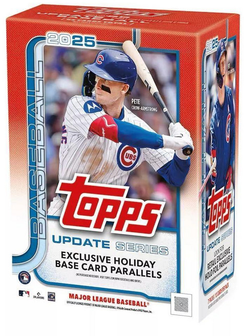 Topps 2025 MLB 업데이트 시리즈 야구 트레이딩 카드 블래스터 박스 (독점 홀리데이 패럴), Topps 2025 MLB 업데이트 시리즈 야구 트레이