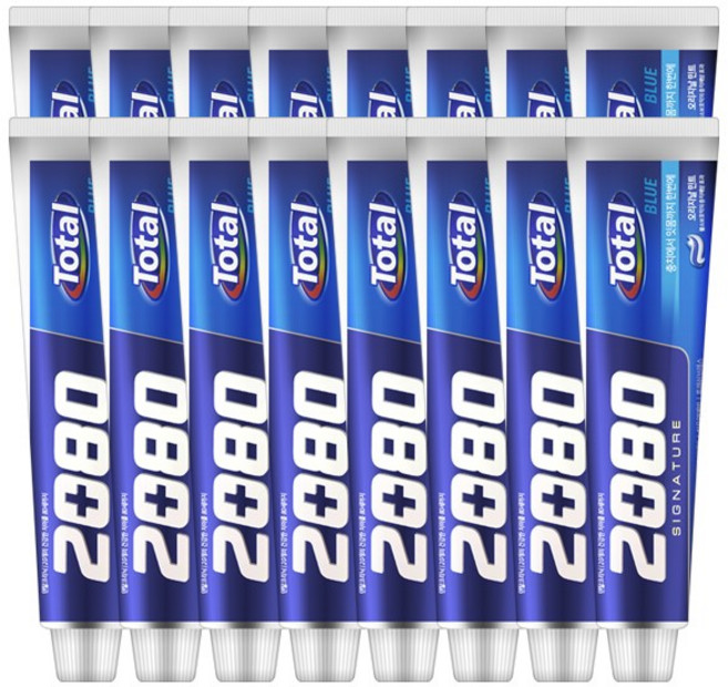 2080 시그니처 토탈블루 치약 125g, 16개