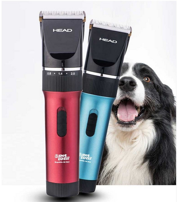 헤드 펫존 애견이발기 P6 색상랜덤 대형견 충전식 바리깡 절삭력이 좋은 댕댕이 냥이용, 1개