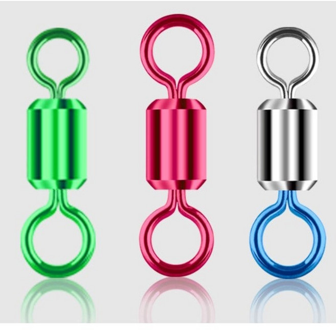 주한피싱 8자 맨도래 롤링 도래 스위벨 스냅 도래, 1세트, 100개입