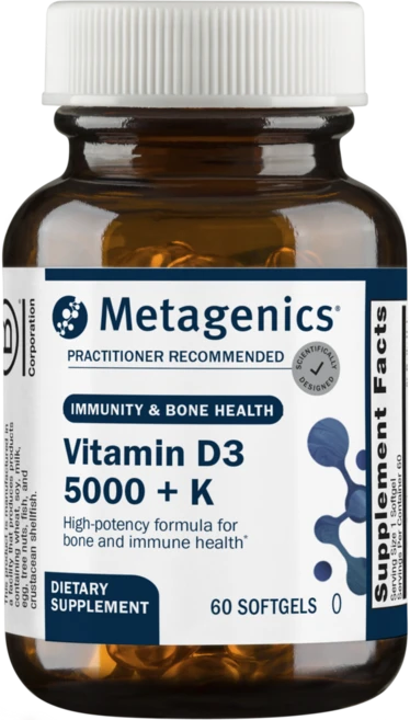 메타제닉스 D3 5000 +K 소프트젤, 1개, 60정 - 쿠팡