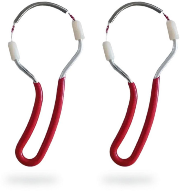 데일리앳 얼굴 잔털제거기 솜털정리 저자극, 2개, 레드