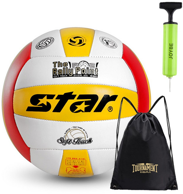스타 랠리 포인트 배구공 VB5015-34T, VB5015-34T + XIGMA 멀티공가방(펌프추가), 1개
