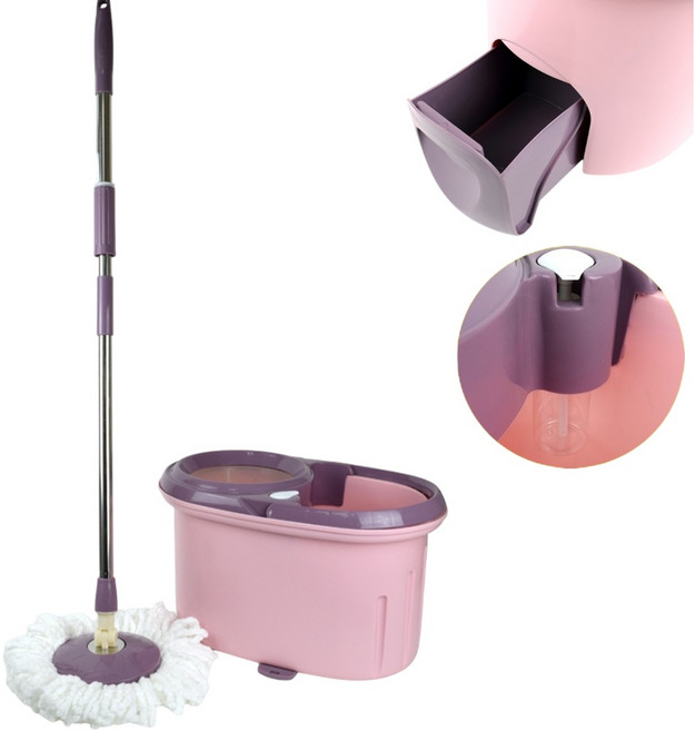회전 물걸레 밀대 세트 통돌이 청소기 발판 탈수 대걸레 막대 세트
