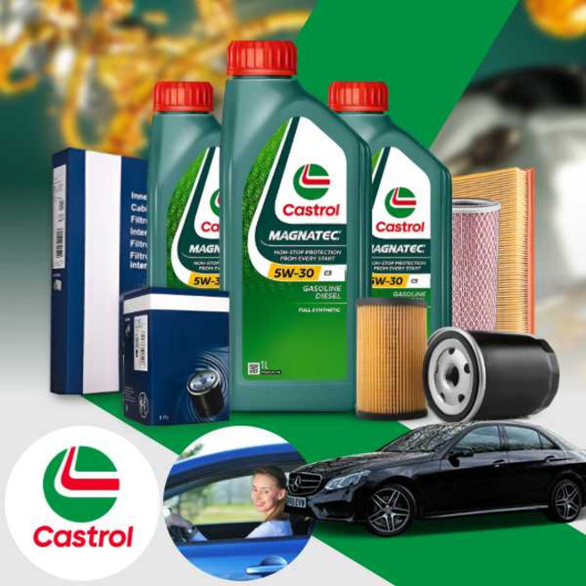 벤츠 E200 W212 (M271)(09~16) 가솔린 엔진오일세트 캐스트롤 마그네틱 5W30