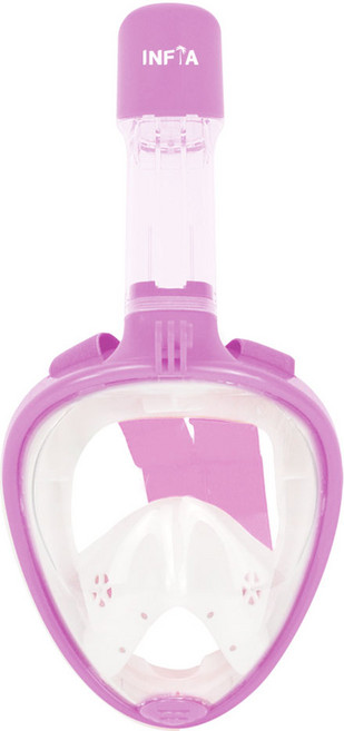 인피아 풀페이스 스노쿨링마스크 스노쿨링 세트, 마젠타