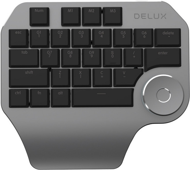 한손 키보드 포토샵 CAD 그래픽 디자인 Delux T11 매크로 테블릿 키패드 게이밍 디자이너, 기본 모델명/품번, (실버 그레이)
