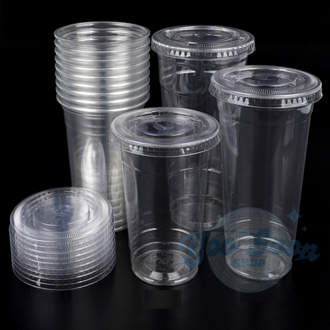 유군샵 테이크아웃 아이스컵 10개입 뚜껑포함 페트컵, 520ml