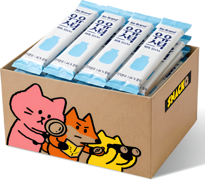 노브랜드 과자, 32개, 우유스틱
