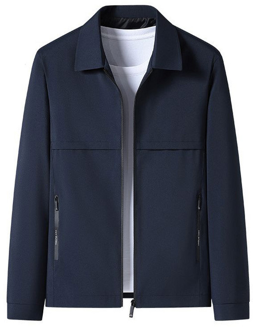 중년 남자 점퍼 봄가을 솔리드 캐주얼 코트 춘추 루즈핏 데일리 아우터 심플 통근 자켓 상의 SJS