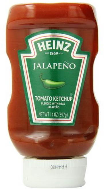 하인즈 할라피뇨 토마토 케첩 진짜 할라피뇨 블렌딩 396g (6개 묶음 Heinz Blended Real Jalapeno Tomato Ketchup 14 Oz Pack of, 14온스(6개들이 팩), 1개
