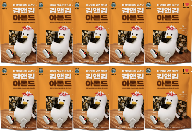 세화김 김앤김 김스낵 (아몬드맛20g x 10봉), 10개, 20g