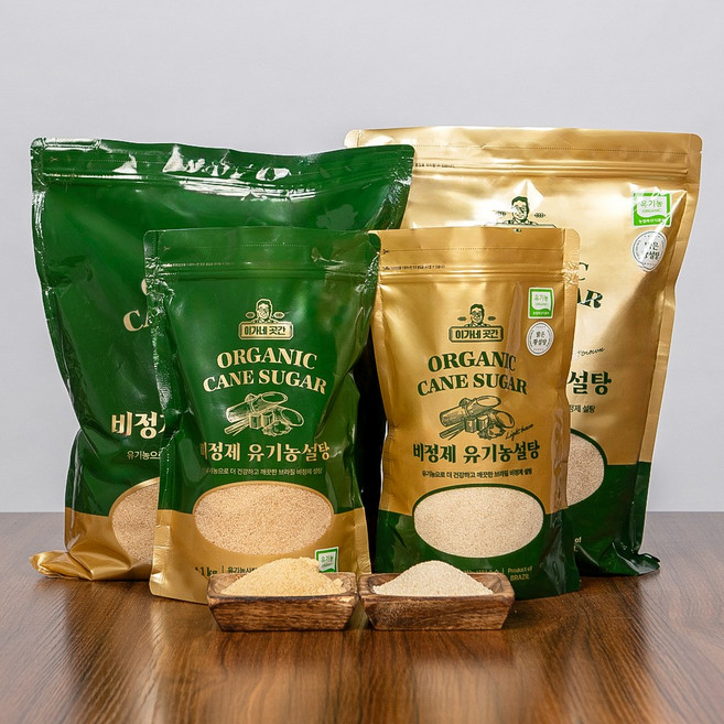 유기농 비정제 설탕 황설탕 1kg, 4개