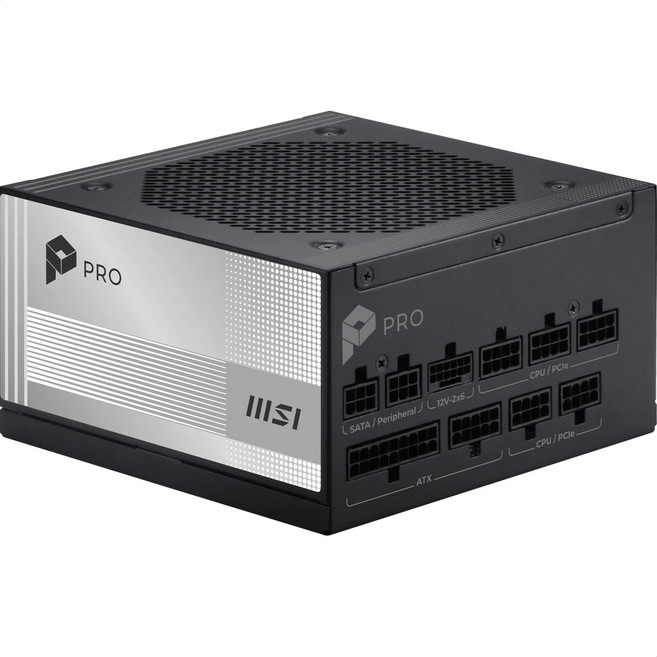 MSI PRO A850PL PCIE5 PC 850W ATX3.1PCIe 5.1 80PLUS PLATINUM PS1691 전원 유닛 대응 풀