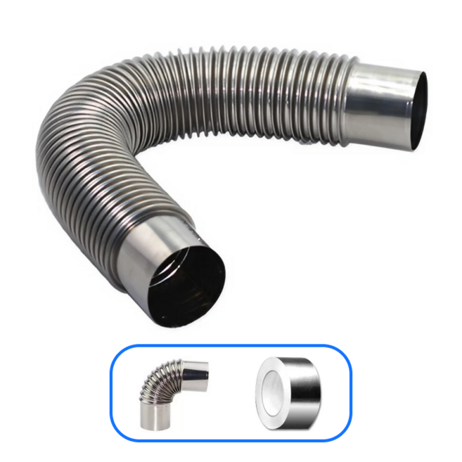 스틸아울렛 스텐 자바라 연통 주름관 가스 보일러 연도 배기관 파이프 굴뚝, 1개