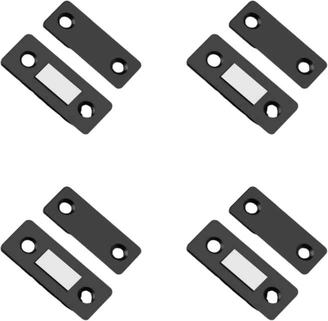 룸픽 문닫힘 도어캐치 미닫이용 무타공, 4개, 블랙