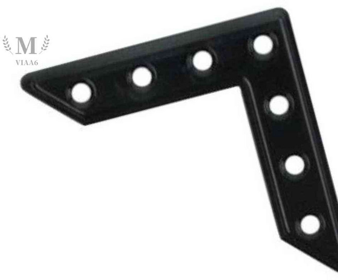 풀드림몰 평철 ㄱ자 목재보강철물, 2) 100X100X20/흑도장