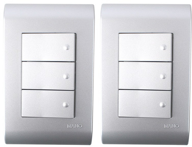 국산 고급실버 전기스위치 3구*2개입, 2개