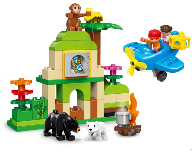 블록피아 키드두 블록 정글의 동물들 레고 듀플로 호환 유아 블럭, 1개