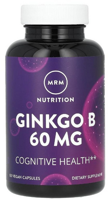 엠알엠 징코 빌로바 은행나무B 은행잎추출물 깅코 Ginkgo 60mg 베지캡슐 120정, 1개