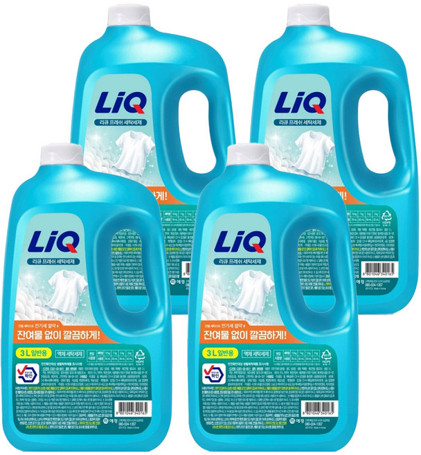 리큐 프레쉬 용기 일반, 4개, 3L