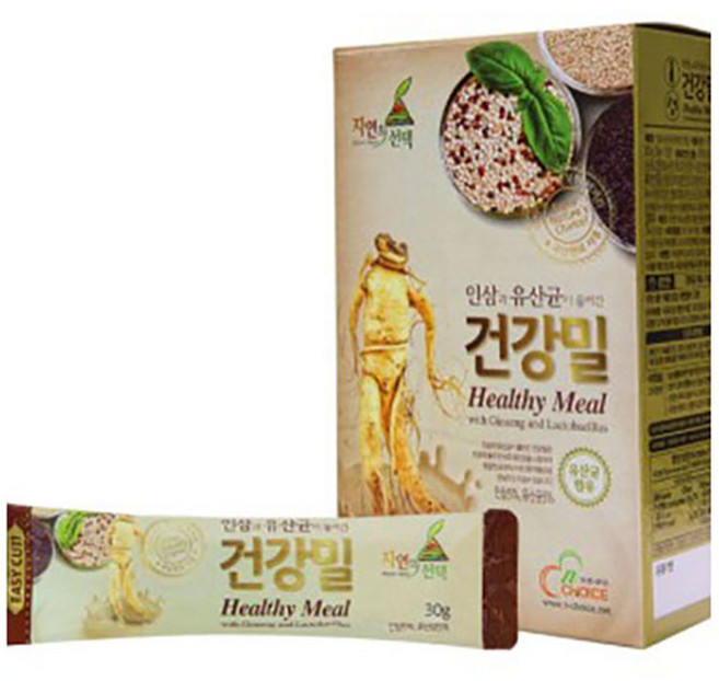 EC 인삼과 유산균이 들어간 건강밀 300g 30gX10포 마죽 간편식 건강분말 식사대용 영양만점, 10개, 30g